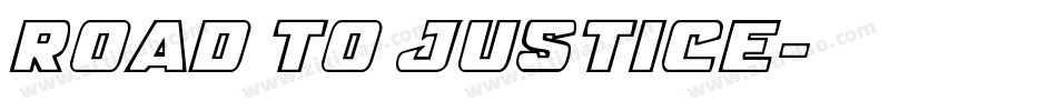 ROAD TO JUSTICE字体转换
